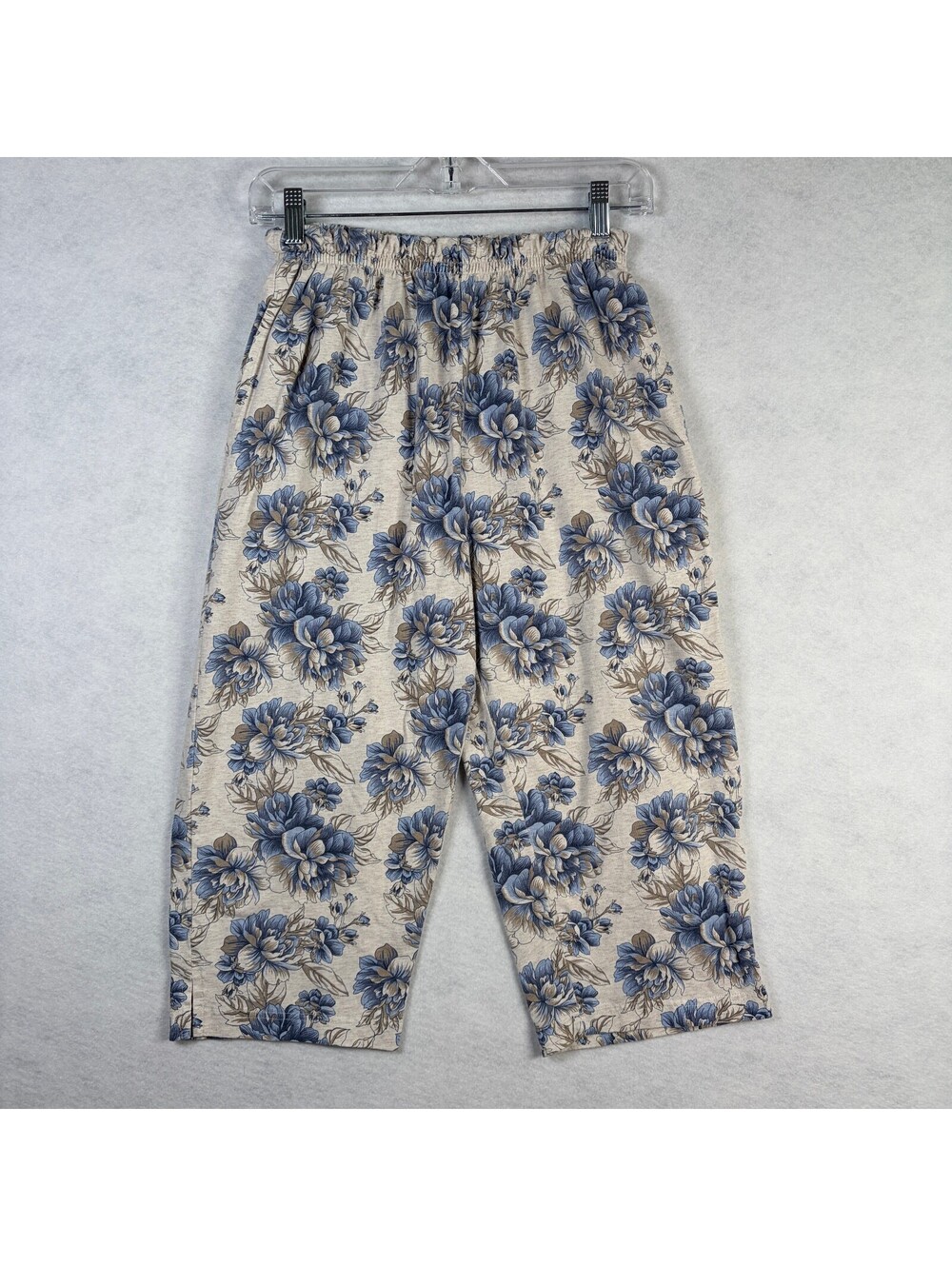 Vintage 90s Shenanigans Floral Pants Petite Medium Blue Cottagecore